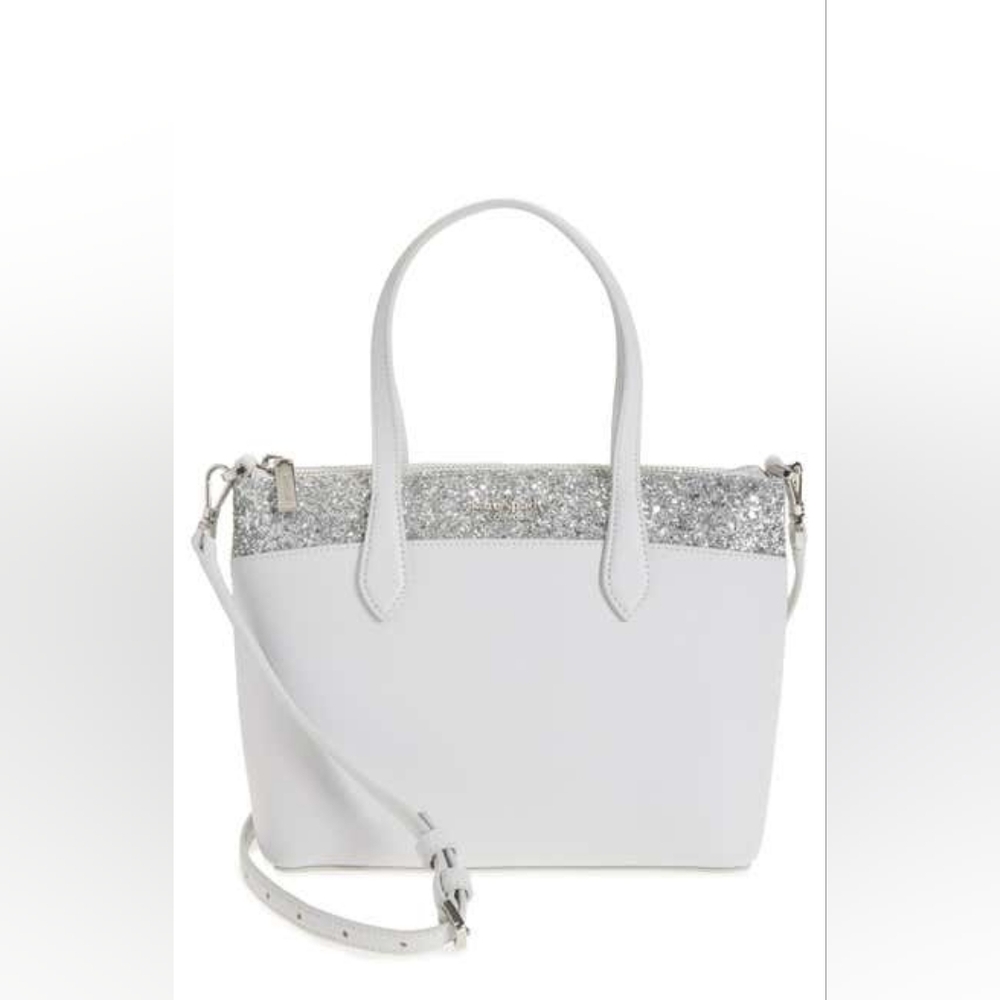 Kate Spade New York flash glitter satchel One Size, GREY